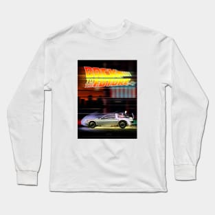 The iconic DeLorean from the movie "Back to the Future" Long Sleeve T-Shirt